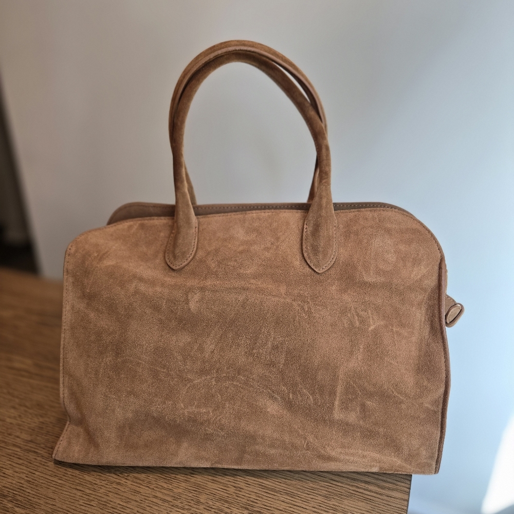 Tan Suede Tote Bag